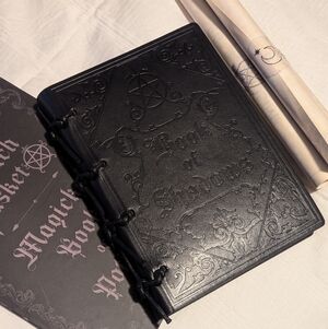 Embossed Black 'Book of Shadows' Journal